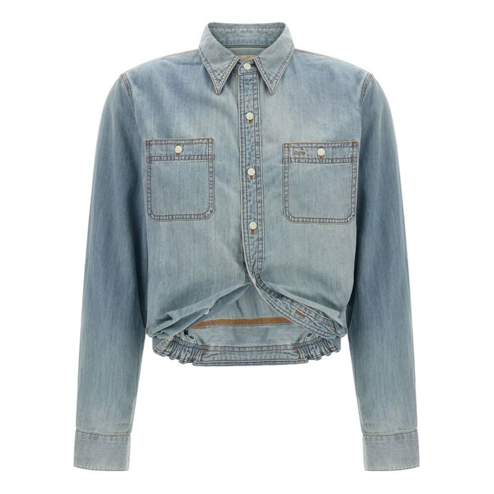 R13 Blue Cotton Women's Blouse